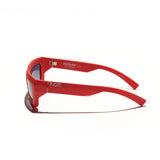 Evoke Outlaw High-end C11T Watermelon Red Matte Silver Gray Gradient Sunglasses