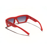 Evoke Outlaw High-end C11T Watermelon Red Matte Silver Gray Gradient Sunglasses